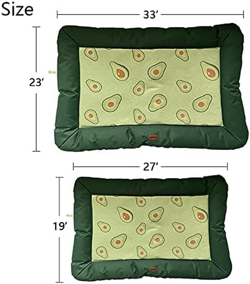 Summer Cat&Dog Bed All Season-Machine Wash & Dryer Friendly-Anti-Slip Pet Beds Avocado Series (Medium) Size27X19
