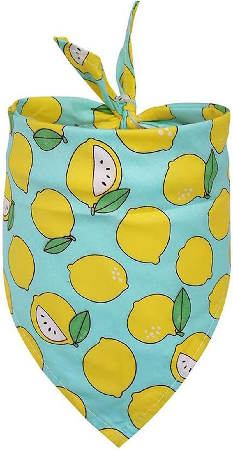Dog Bandanas,8 Pcs Pet Bandanas Bulk Medium Dog Bandanas Fruit Pattern Summer Style Pet Triangle Bibs for Medium and Large Dog and Cat Pet Kerchief Scarf (Adjustable,Random Color)