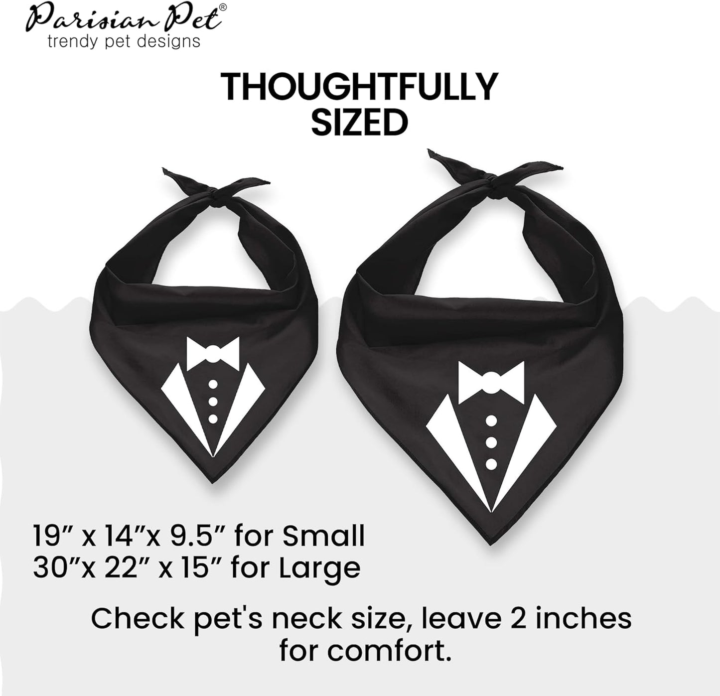 Tuxedo Dog Bandana, Small