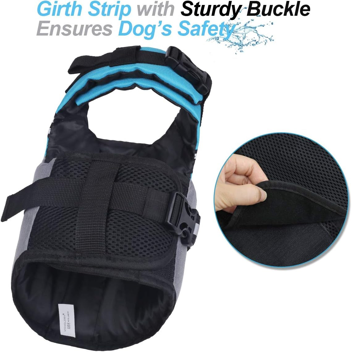 Sports Style Dog Life Vest, Dog Life Jacket for Swimming & Boating, Ripstop & Buoyancy for Puppy Doggy, Lifejacket with Handle, XS, Blue