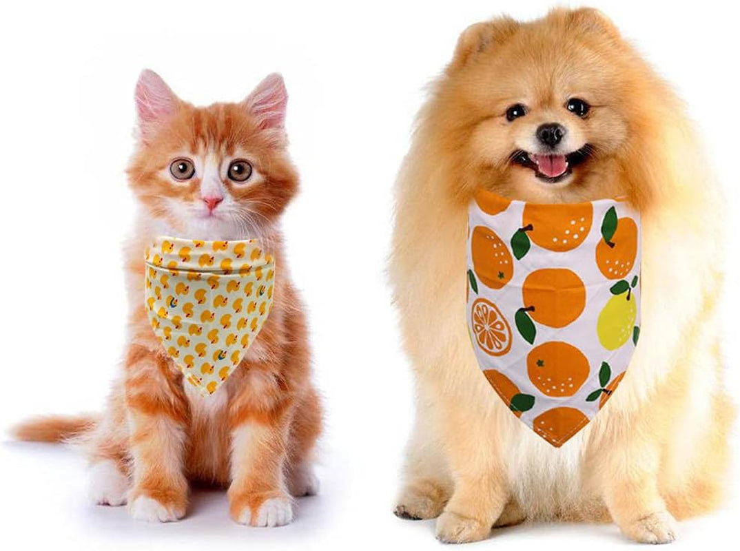 Dog Bandanas,8 Pcs Pet Bandanas Bulk Medium Dog Bandanas Fruit Pattern Summer Style Pet Triangle Bibs for Medium and Large Dog and Cat Pet Kerchief Scarf (Adjustable,Random Color)