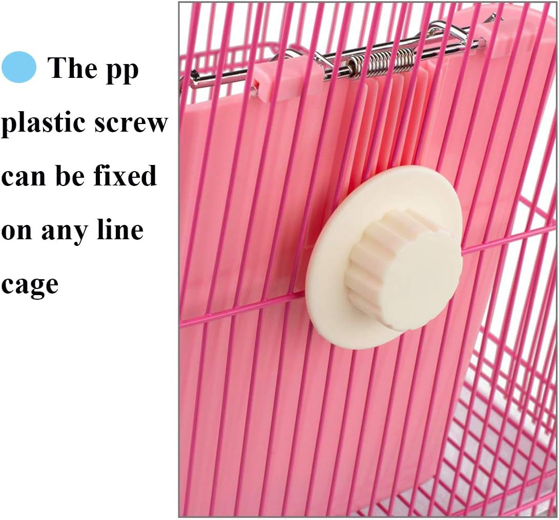 Rabbit Feeder Bunny Guinea Pig Hay Feeder, Hay Guinea Pig Hay Feeder, Chinchilla Plastic Food Bowl (Pink)