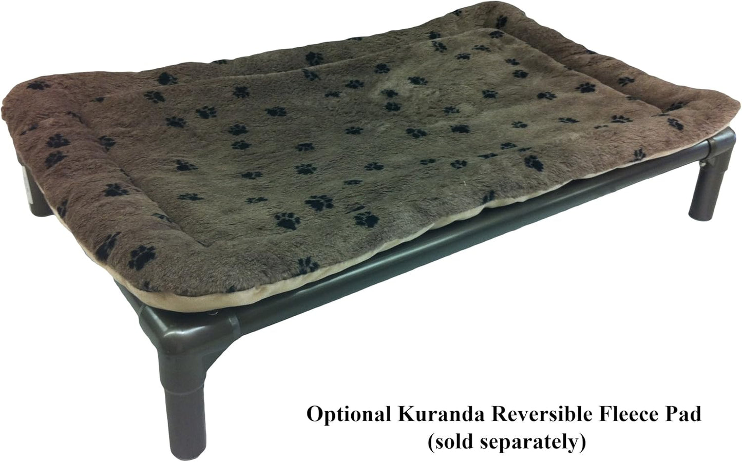 Chewproof Dog Bed - Walnut PVC - 30" X 20" - Sunsure Textilene - Birch