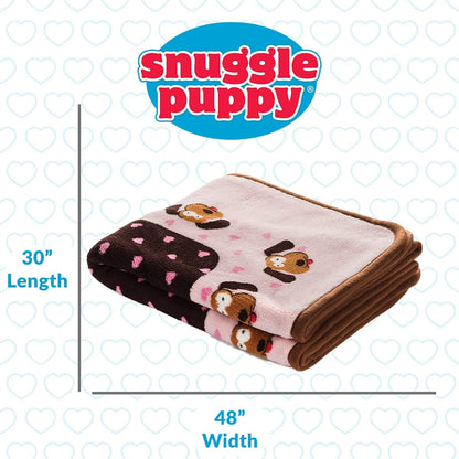 Snuggle Puppy Blanket for Pets - Cozy Dog Blanket for Small Dogs - Machine Washable Dog Blanket in Pink
