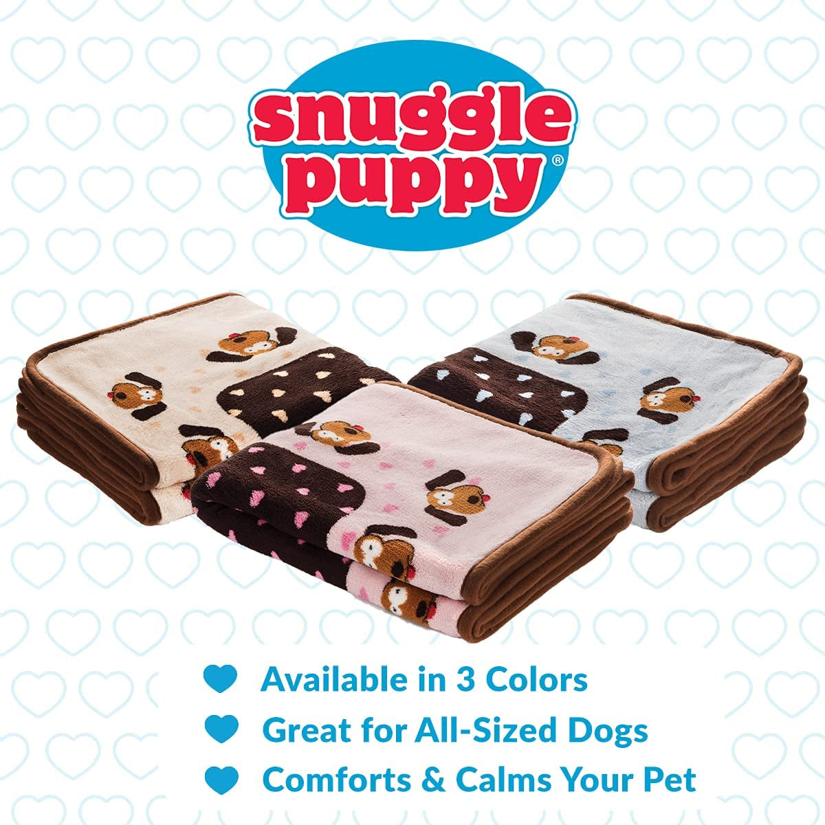 Snuggle Puppy Blanket for Pets - Cozy Dog Blanket for Small Dogs - Machine Washable Dog Blanket in Pink