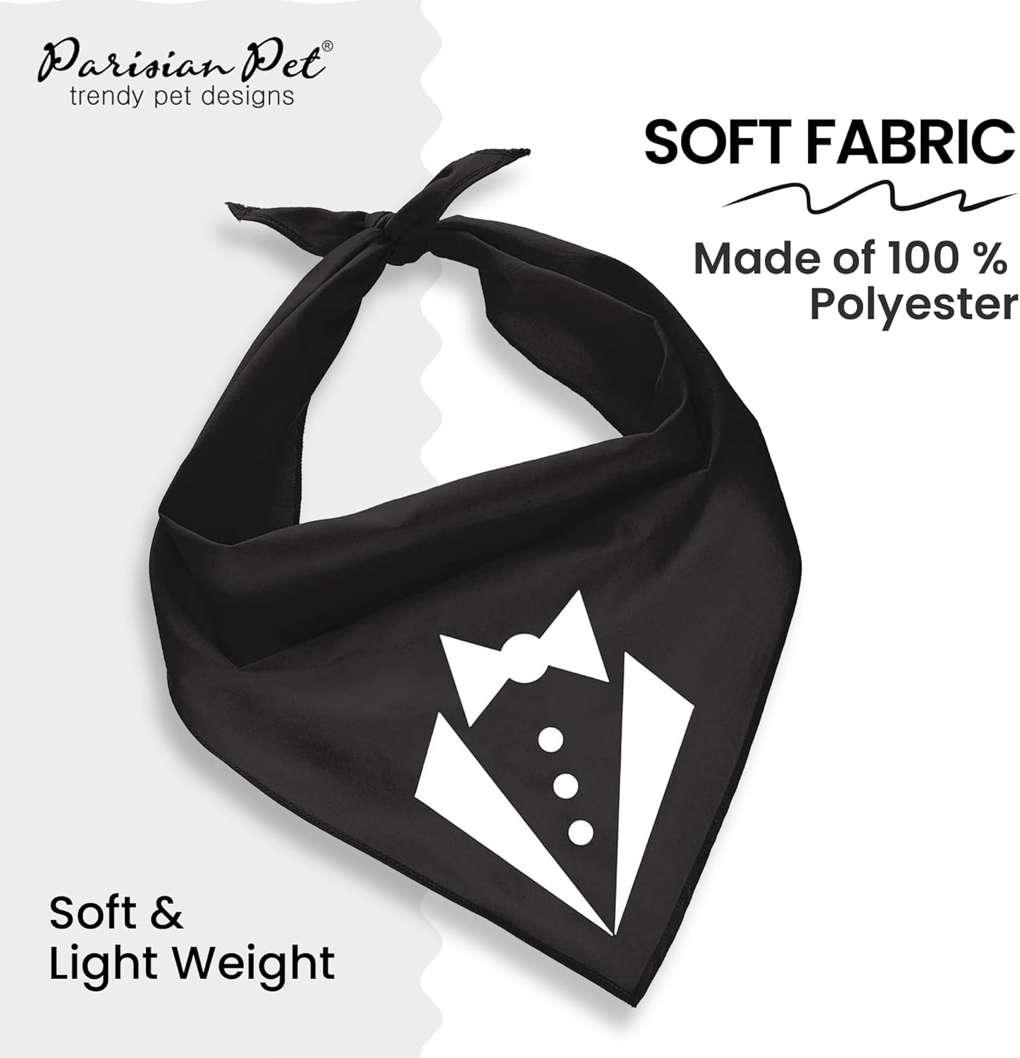 Tuxedo Dog Bandana, Medium