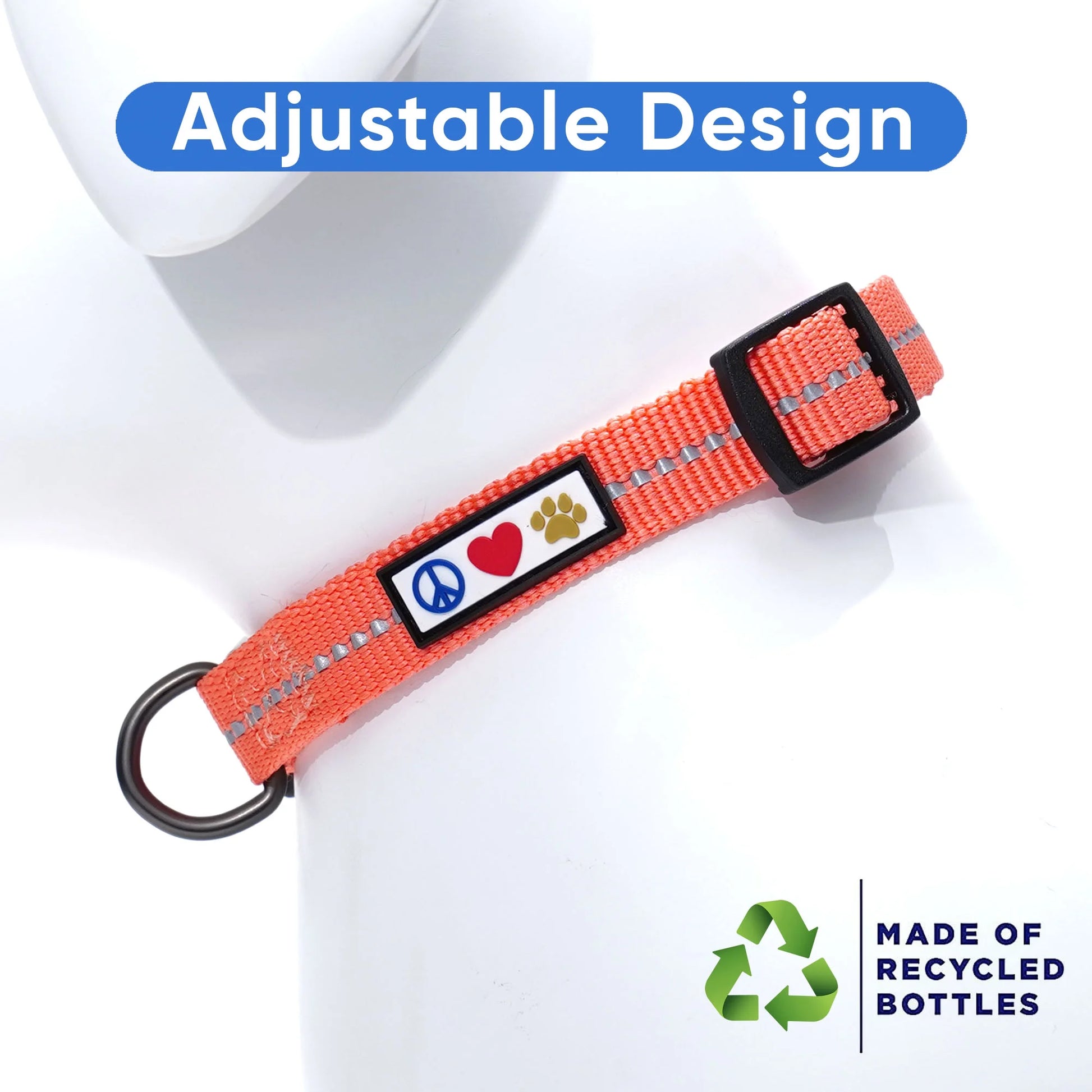 Reflective Dog Collar Adjustable for Extra Small Dogs - Pink Camo Collar