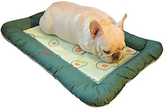 Summer Cat&Dog Bed All Season-Machine Wash & Dryer Friendly-Anti-Slip Pet Beds Avocado Series (Medium) Size27X19
