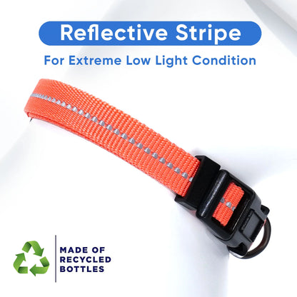 Reflective Dog Collar Adjustable for Extra Small Dogs - Pink Camo Collar