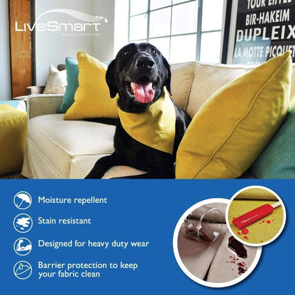 Dog Bed - Orthopedic Cluster Fiber Filling Pet Bed for Dogs & Cats - Waterproof Cotton Canvas Cover Featuring Livesmart Technology - Assembled in the USA - Small Medium & Large Size