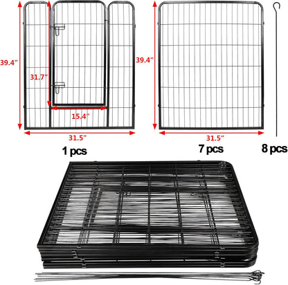 Dog Fences for the Yard, Camping, Dog Pens Outdoor, Dog Pen Indoor, 8 Panels Dog Playpen for Small/Medium/Dogs, 40 Inch Height Pet Exercise Pen for Rabbit/Puppy/Small Animals