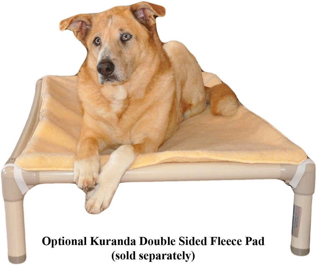 Chewproof Dog Bed - Walnut PVC - 30" X 20" - Sunsure Textilene - Birch