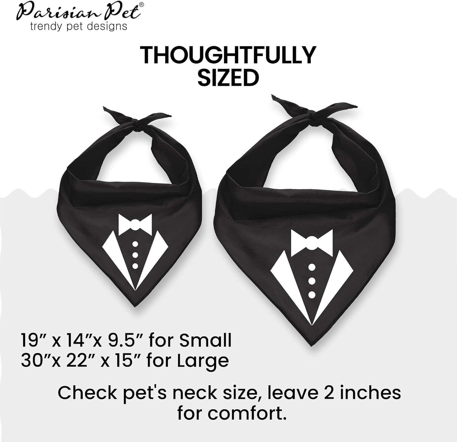 Tuxedo Dog Bandana, Medium
