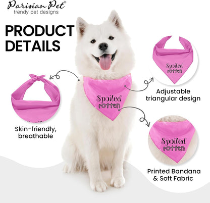 Spoiled Rotten Dog Bandana, Medium