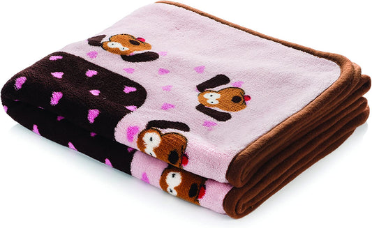 Snuggle Puppy Blanket for Pets - Cozy Dog Blanket for Small Dogs - Machine Washable Dog Blanket in Pink